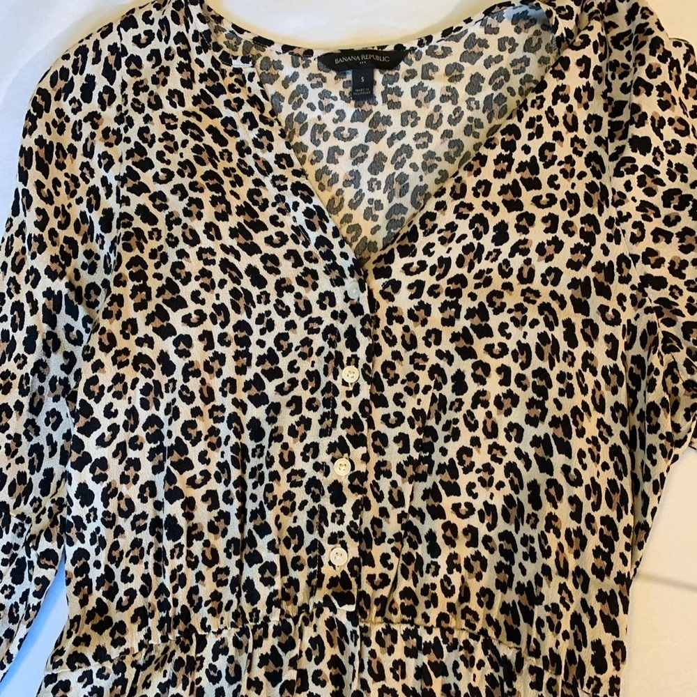 Banana republic size small leopard print dress - Picture 5 of 9